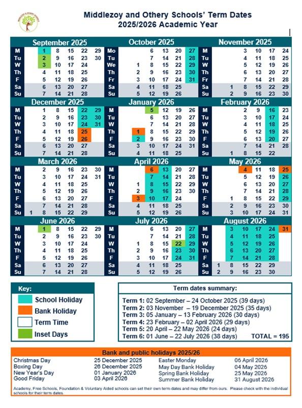 Term Dates 2025 - 2026